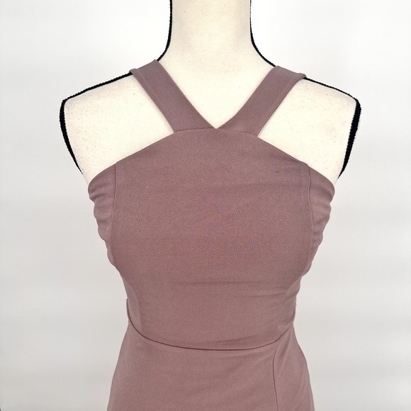 Birdy Grey Gene Bridesmaid Dress XS Dark Mauve Crepe‎ Gown - Picture 10 of 13